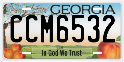 GA license plate CCM6532