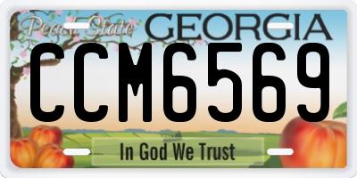 GA license plate CCM6569