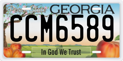 GA license plate CCM6589