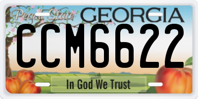 GA license plate CCM6622