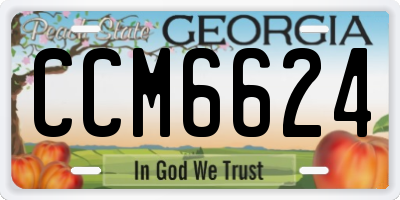 GA license plate CCM6624