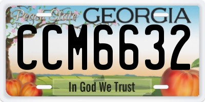 GA license plate CCM6632