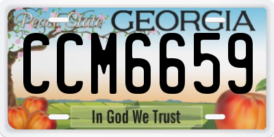 GA license plate CCM6659