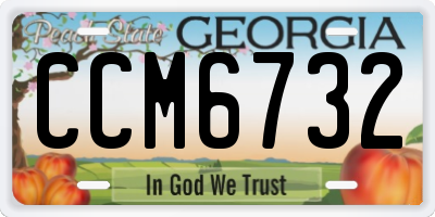 GA license plate CCM6732