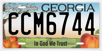 GA license plate CCM6744