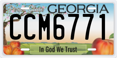 GA license plate CCM6771