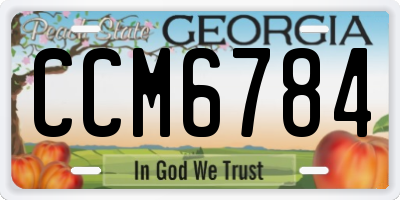 GA license plate CCM6784