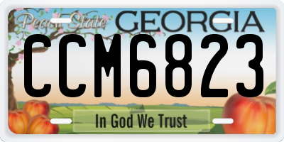 GA license plate CCM6823