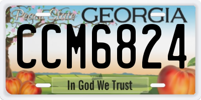 GA license plate CCM6824
