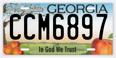 GA license plate CCM6897