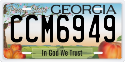 GA license plate CCM6949