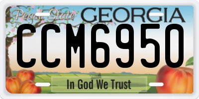 GA license plate CCM6950