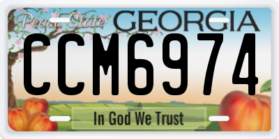 GA license plate CCM6974