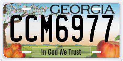 GA license plate CCM6977