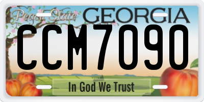 GA license plate CCM7090