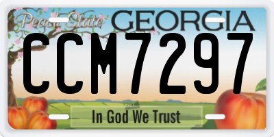 GA license plate CCM7297