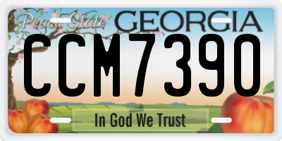 GA license plate CCM7390