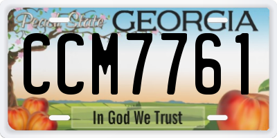 GA license plate CCM7761