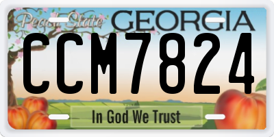 GA license plate CCM7824