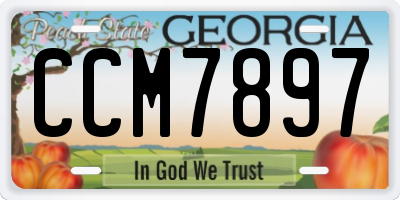 GA license plate CCM7897