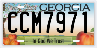 GA license plate CCM7971