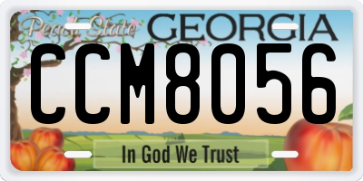 GA license plate CCM8056