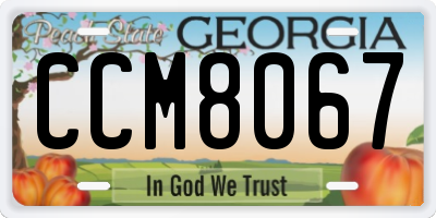 GA license plate CCM8067
