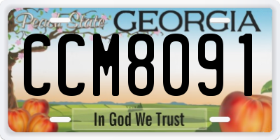 GA license plate CCM8091