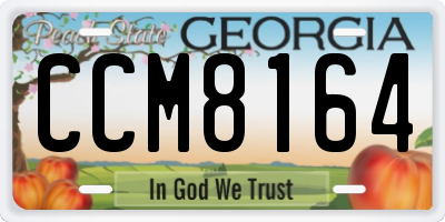 GA license plate CCM8164
