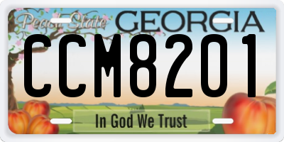GA license plate CCM8201