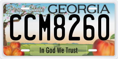 GA license plate CCM8260