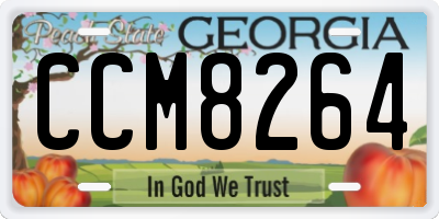 GA license plate CCM8264
