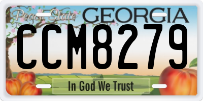 GA license plate CCM8279