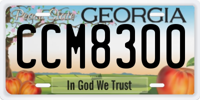 GA license plate CCM8300