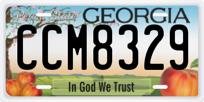 GA license plate CCM8329
