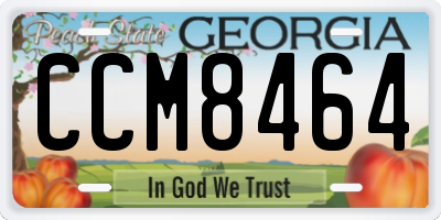 GA license plate CCM8464