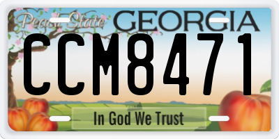 GA license plate CCM8471