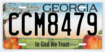 GA license plate CCM8479