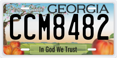 GA license plate CCM8482