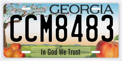 GA license plate CCM8483
