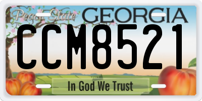 GA license plate CCM8521