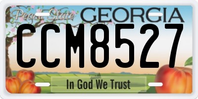 GA license plate CCM8527