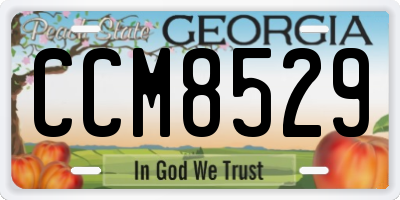 GA license plate CCM8529