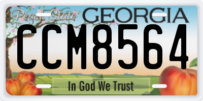 GA license plate CCM8564