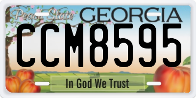 GA license plate CCM8595