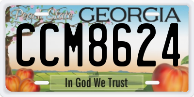 GA license plate CCM8624