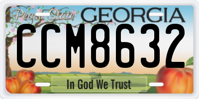 GA license plate CCM8632