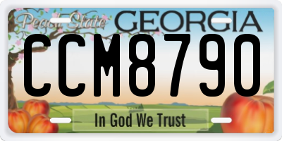 GA license plate CCM8790