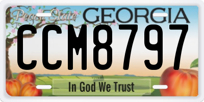 GA license plate CCM8797