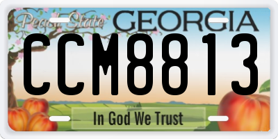 GA license plate CCM8813